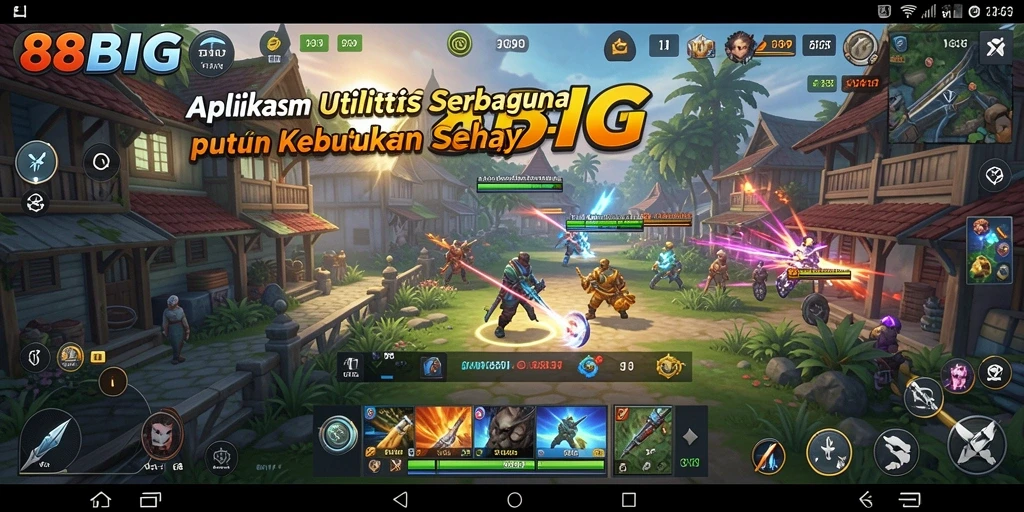 Tampilan utama 88BIG menampilkan fitur utility yang praktis.