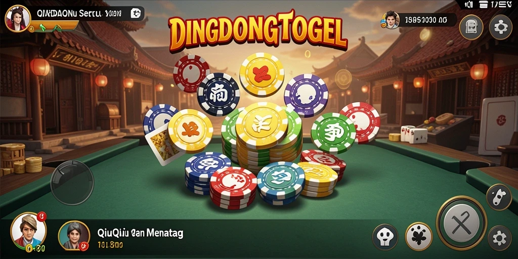 Tampilan gameplay seru QiuQiu di DINGDONGTOGEL.