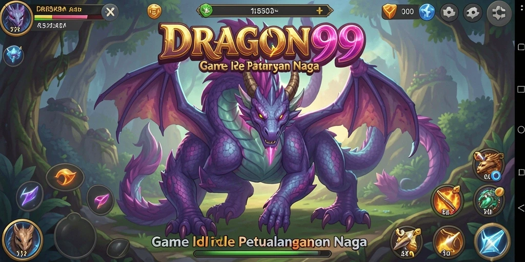 Tampilan screenshot dari DRAGON99 menampilkan aksi naga dalam gameplay Idle yang menarik.