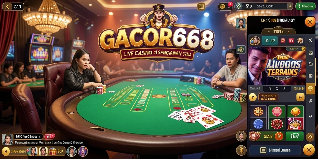 Tampilan menarik dari gameplay Live Casino di GACOR668.