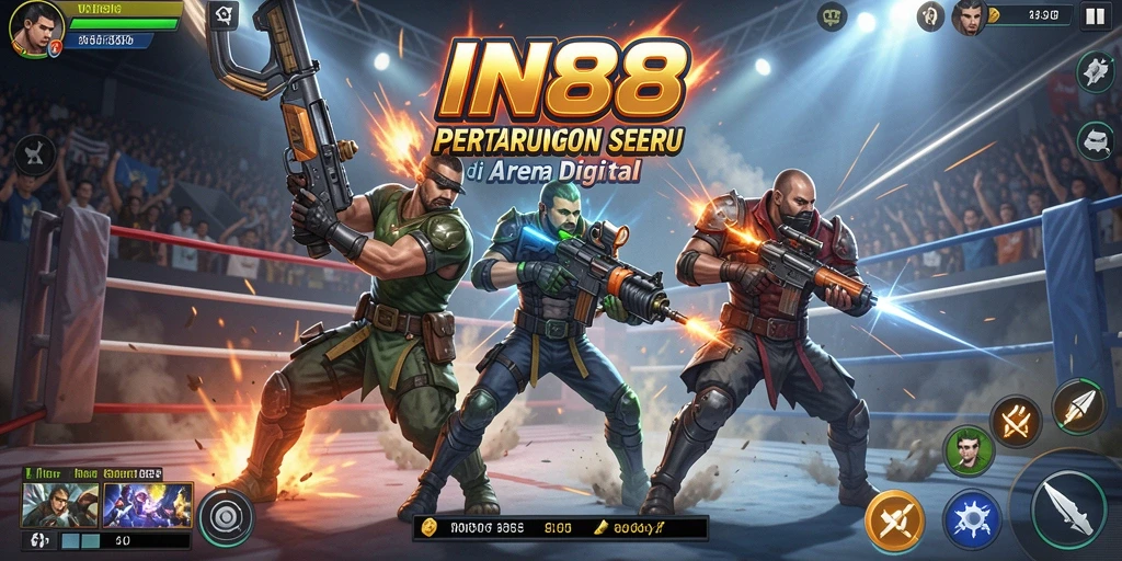 Screenshot menampilkan pertarungan intens dalam permainan Fighting