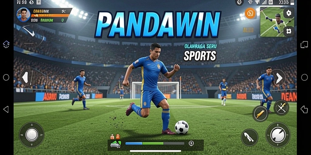 Tampilan gameplay seru dalam PANDAWIN dengan aksi olahraga yang mendebarkan.