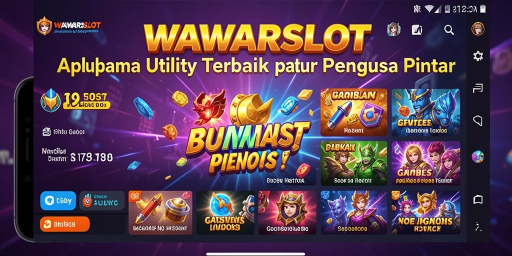 Tampilan utama WAWARSLOT dengan fitur-fitur Utility yang menarik.